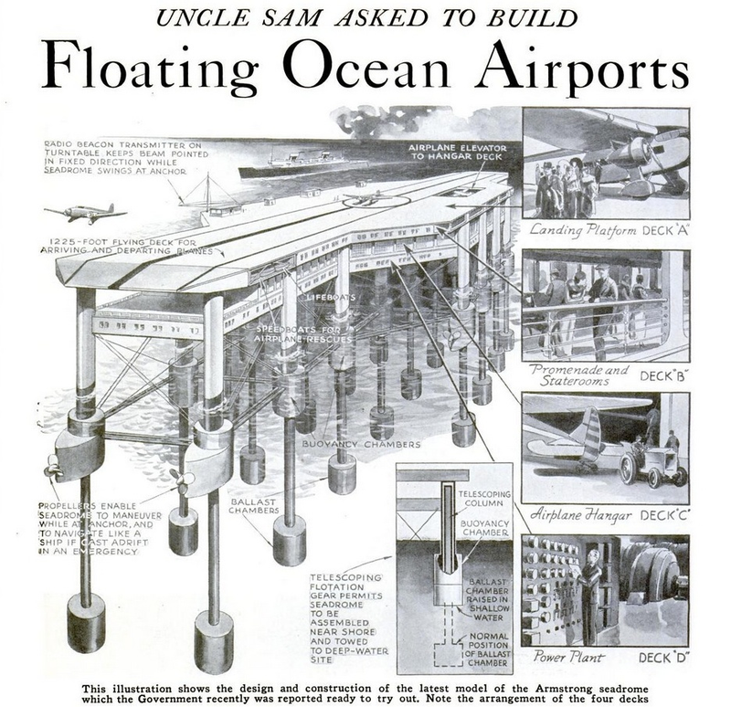 Illustration for article titled These Are the Floating Airports of Our Dreams